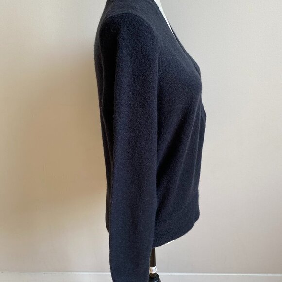 MADEWELL Bnwt Faux Wrap Front Black Cozy Sweater - Picture 3 of 11